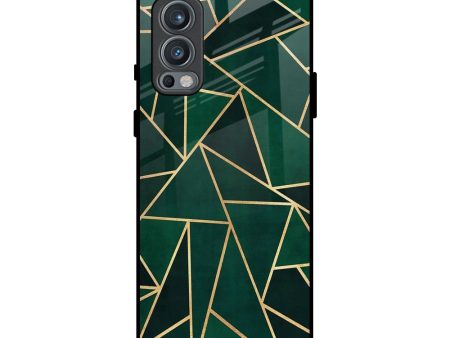 Abstract Green Glass Case For OnePlus Nord 2 Online now