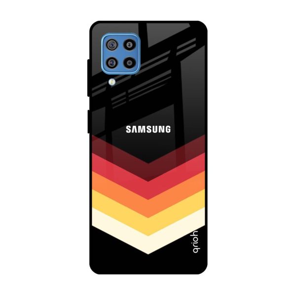 Abstract Arrow Pattern Glass Case For Samsung Galaxy F22 on Sale