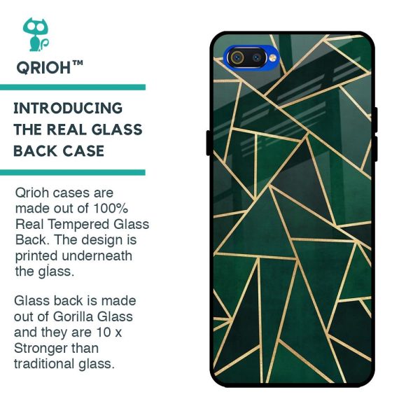 Abstract Green Glass Case For Realme C2 Cheap