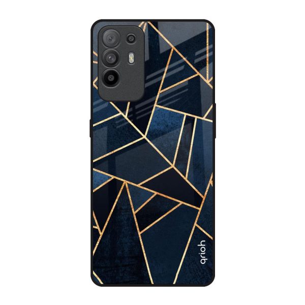 Abstract Tiles Glass Case for Oppo F19 Pro Plus For Cheap