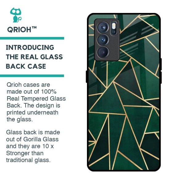 Abstract Green Glass Case For Oppo Reno6 Online Sale