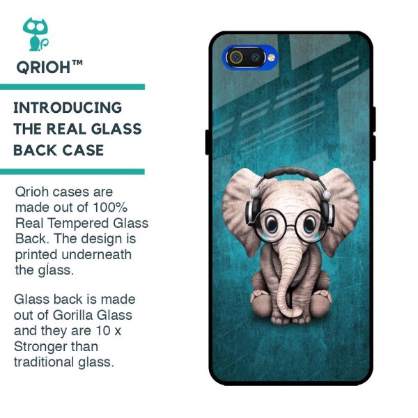 Adorable Baby Elephant Glass Case For Realme C2 Discount