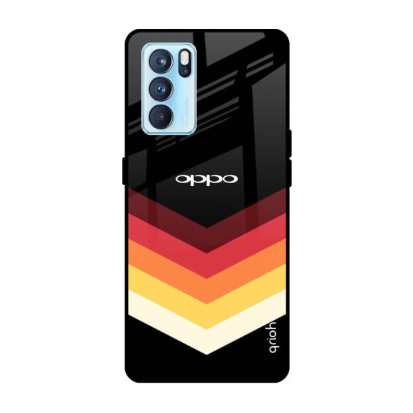 Abstract Arrow Pattern Glass Case For Oppo Reno6 Pro Online now