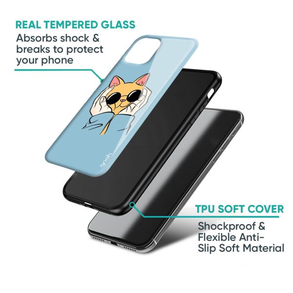 Adorable Cute Kitty Glass Case For iPhone 13 Pro Online Sale