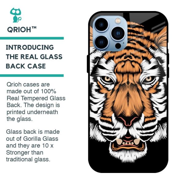 Angry Tiger Glass Case For iPhone 13 Pro Online Sale