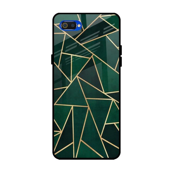 Abstract Green Glass Case For Realme C2 Cheap