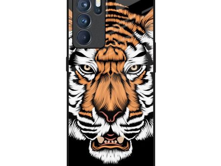 Angry Tiger Glass Case For Oppo Reno6 Pro Online