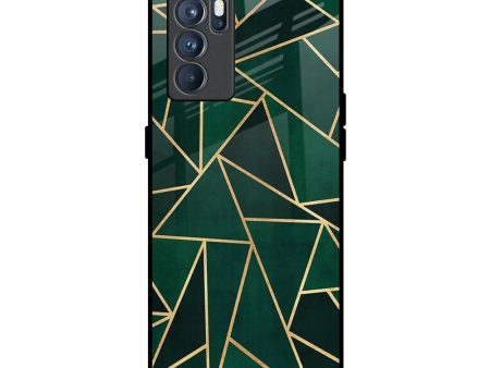 Abstract Green Glass Case For Oppo Reno6 Online Sale