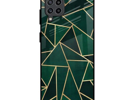 Abstract Green Glass Case For Samsung Galaxy F22 Fashion