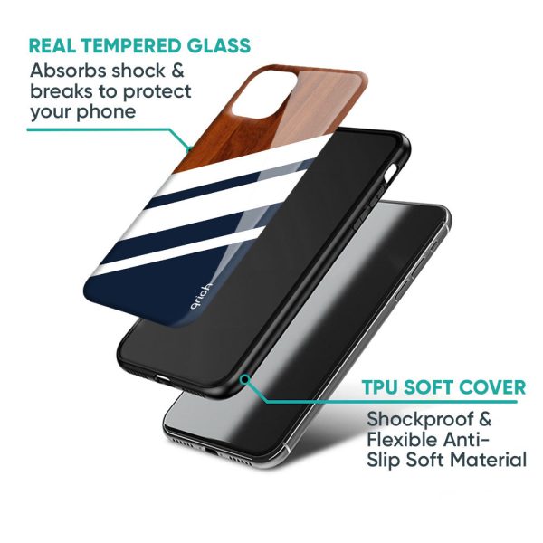 Bold Stripes Glass Case for iPhone 13 mini Discount