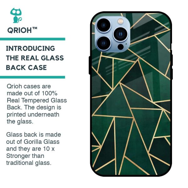 Abstract Green Glass Case For iPhone 13 Pro Max Fashion