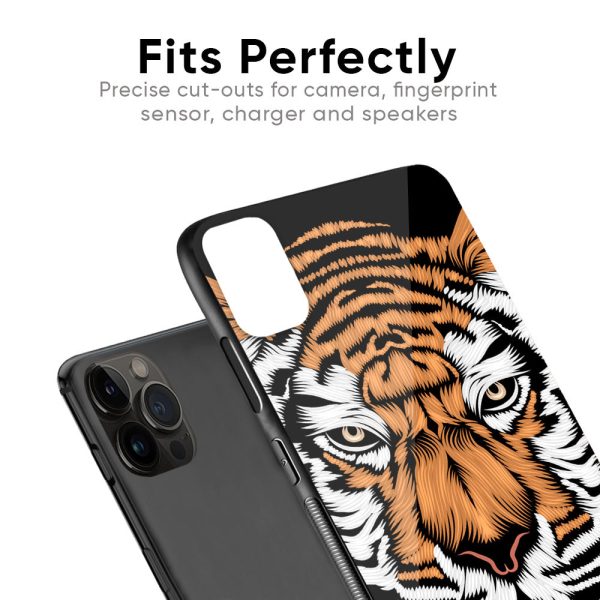 Angry Tiger Glass Case For iPhone 13 Pro Online Sale