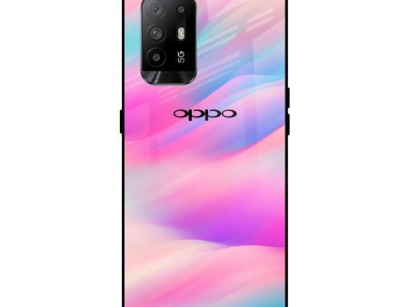 Colorful Waves Glass case for Oppo F19 Pro Plus Cheap