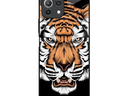 Angry Tiger Glass Case For Mi 11 Lite For Cheap