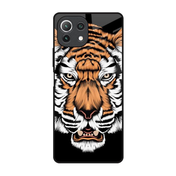 Angry Tiger Glass Case For Mi 11 Lite For Cheap