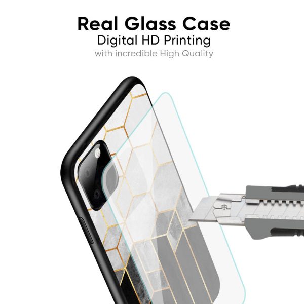 Tricolor Pattern Glass Case for iPhone 13 mini For Cheap