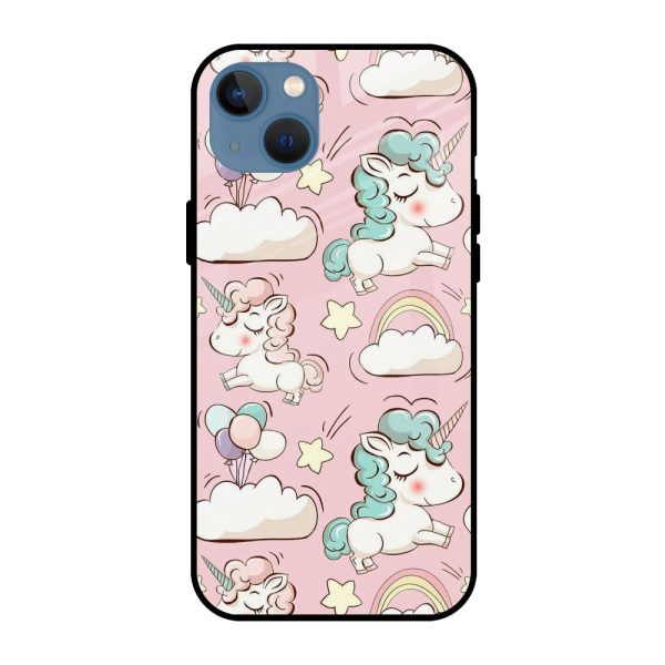 Balloon Unicorn Glass case for iPhone 13 mini Sale