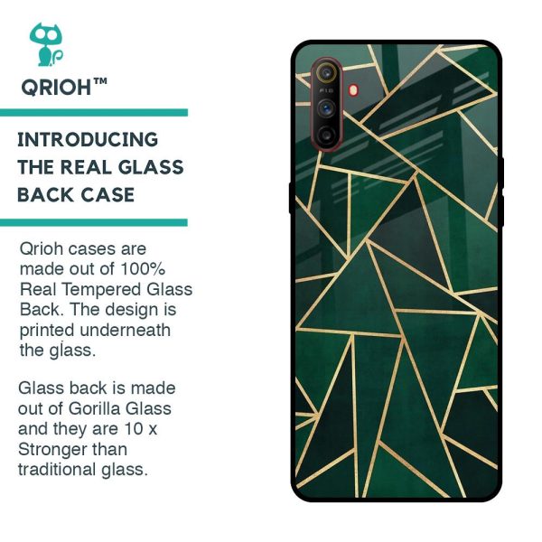 Abstract Green Glass Case For Realme C3 Online now