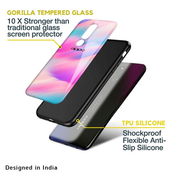 Colorful Waves Glass case for Oppo F19 Pro Plus Cheap