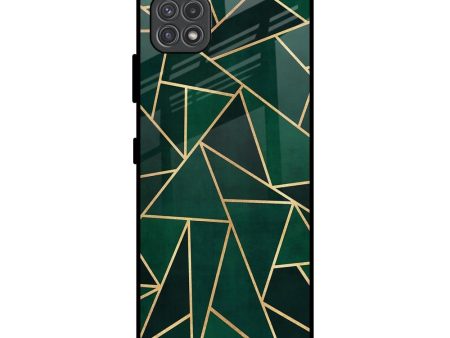 Abstract Green Glass Case For Samsung Galaxy A22 5G For Cheap