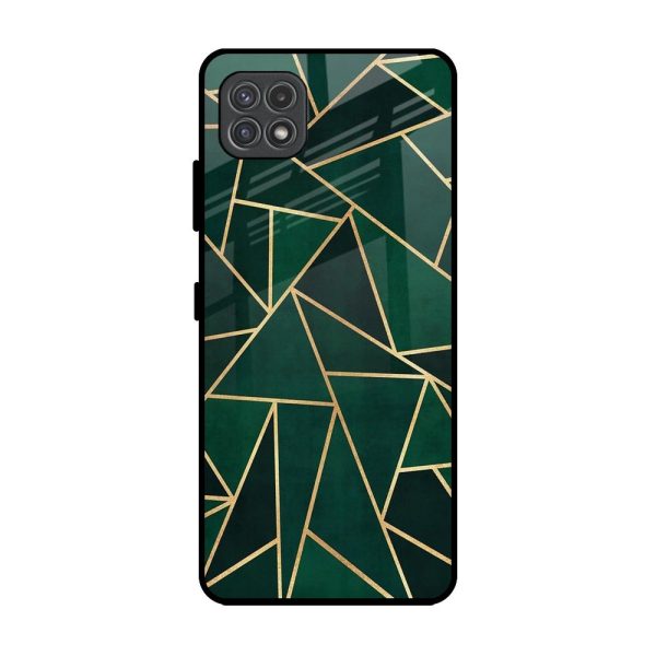 Abstract Green Glass Case For Samsung Galaxy A22 5G For Cheap