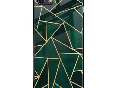 Abstract Green Glass Case For iPhone SE 2020 Cheap