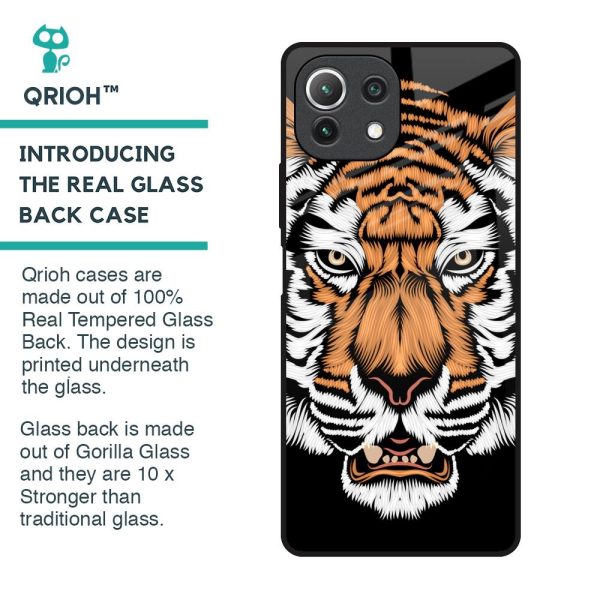 Angry Tiger Glass Case For Mi 11 Lite For Cheap