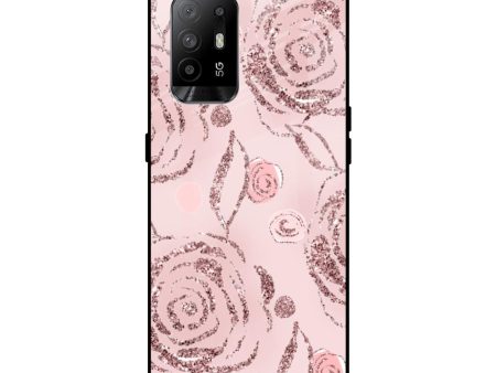 Shimmer Roses Glass case for Oppo F19 Pro Plus Hot on Sale