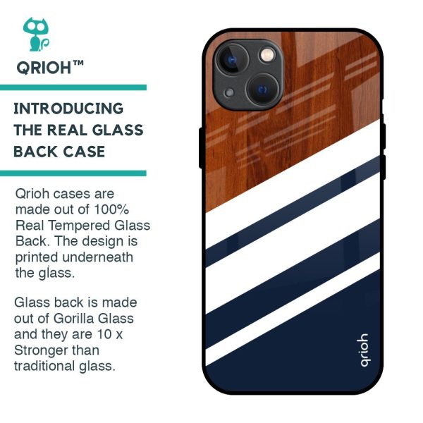 Bold Stripes Glass Case for iPhone 13 mini Discount