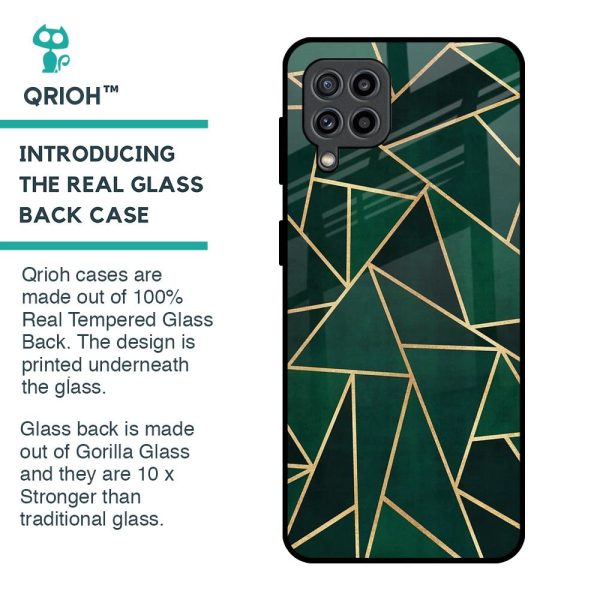 Abstract Green Glass Case For Samsung Galaxy F22 Fashion