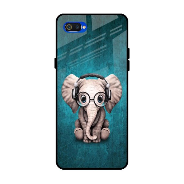 Adorable Baby Elephant Glass Case For Realme C2 Discount