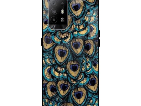 Peacock Feathers Glass case for Oppo F19 Pro Plus For Sale