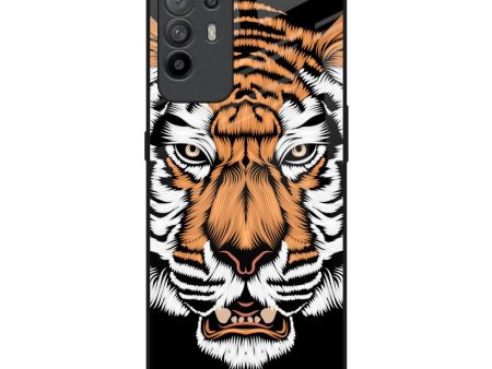 Angry Tiger Glass Case For Oppo F19 Pro Plus Sale