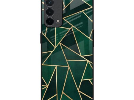 Abstract Green Glass Case For Oppo F19 Online now