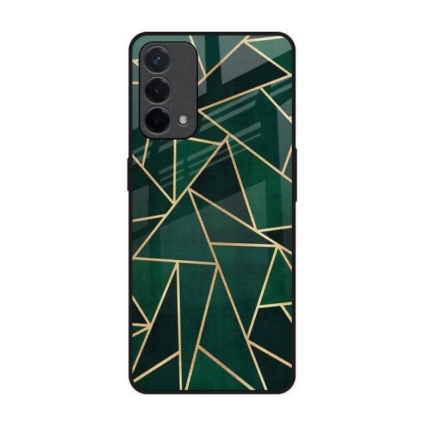 Abstract Green Glass Case For Oppo F19 Online now