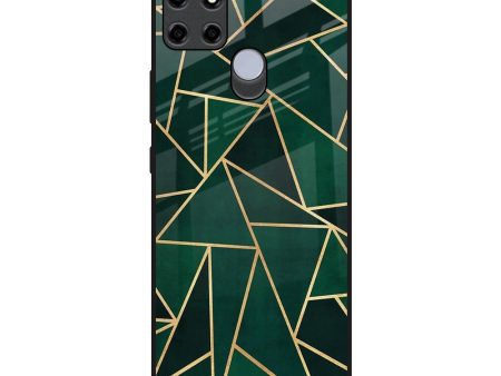 Abstract Green Glass Case For Realme C12 Online Sale