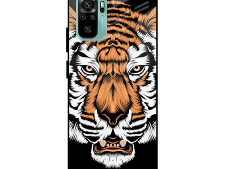 Angry Tiger Glass Case For Mi Redmi Note 10 For Sale