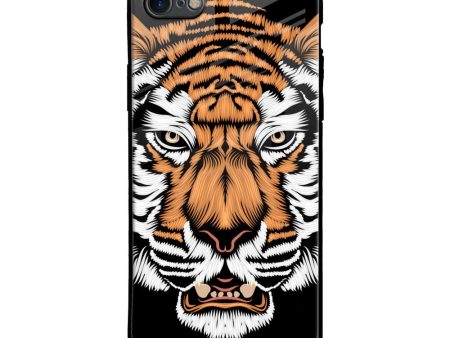 Angry Tiger Glass Case For iPhone 8 For Cheap