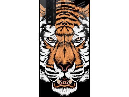 Angry Tiger Glass Case For Oppo Find X2 on Sale