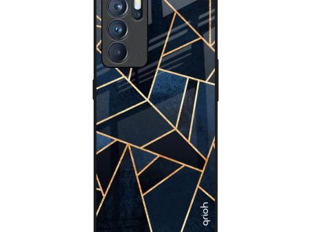 Abstract Tiles Glass Case for Oppo Reno6 Pro For Sale