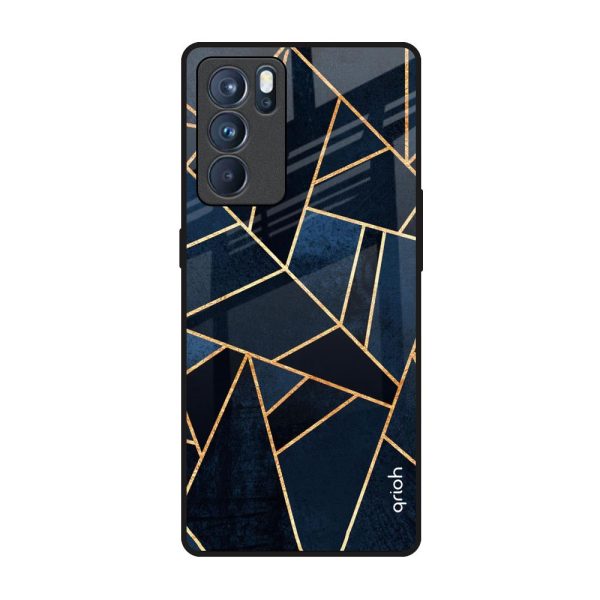 Abstract Tiles Glass Case for Oppo Reno6 Pro For Sale