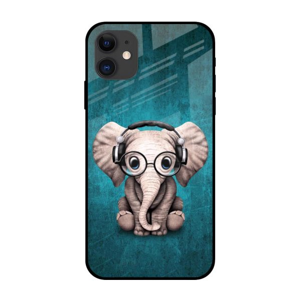 Adorable Baby Elephant Glass Case For iPhone 12 on Sale