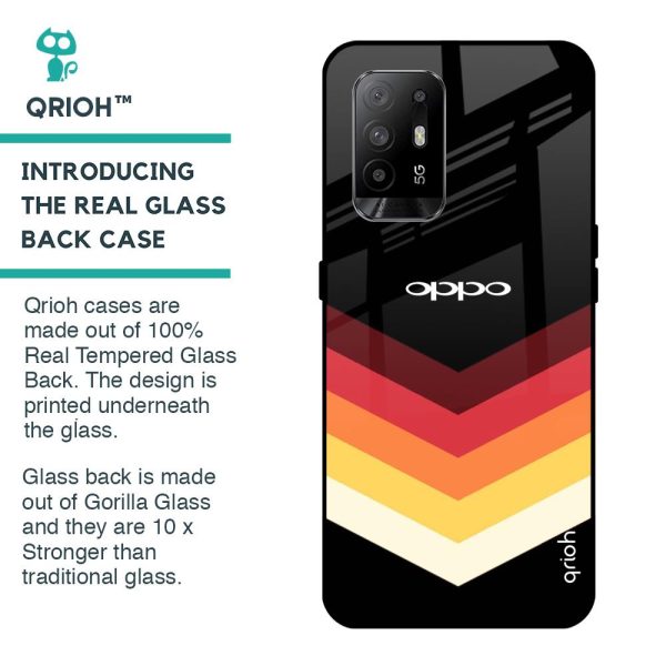 Abstract Arrow Pattern Glass Case For Oppo F19 Pro Plus on Sale