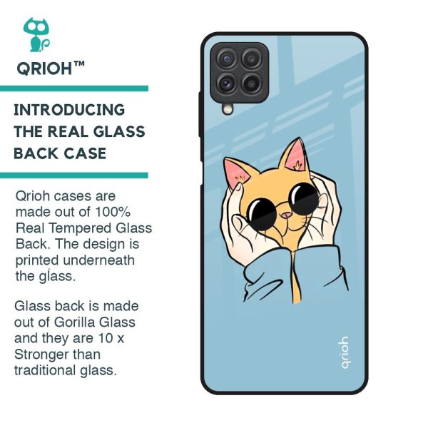 Adorable Cute Kitty Glass Case For Samsung Galaxy A22 Online