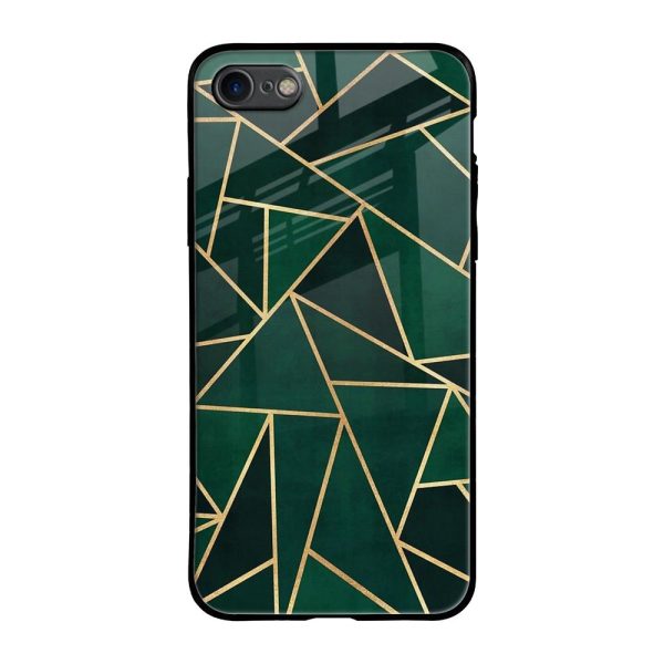 Abstract Green Glass Case For iPhone 8 Online Sale