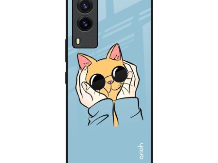 Adorable Cute Kitty Glass Case For Vivo V21e Cheap