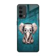 Adorable Baby Elephant Glass Case For Oppo A74 Discount