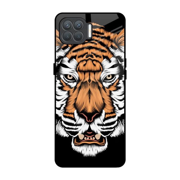 Angry Tiger Glass Case For Oppo F17 Pro Online