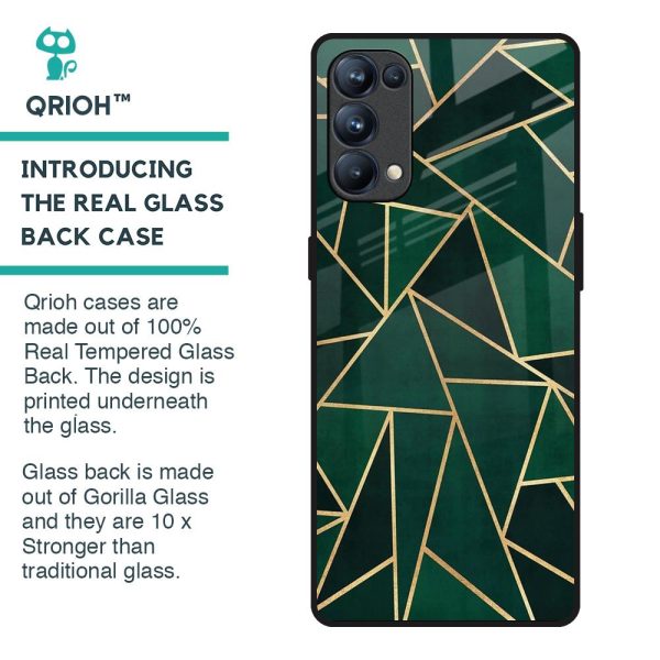 Abstract Green Glass Case For Oppo Reno5 Pro on Sale