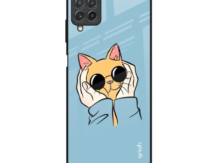 Adorable Cute Kitty Glass Case For Samsung Galaxy A22 Online